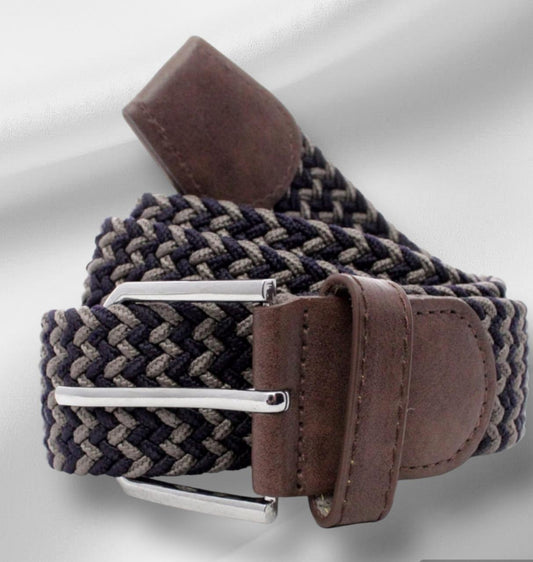 Cinturón trenzado Negro y Cafe