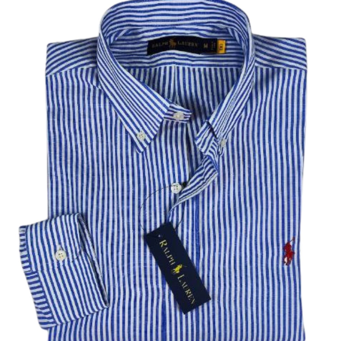 Camisa para Hombre manga larga Polo Ralph Lauren Rayas Azul Oscuro