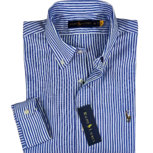 Camisa para Hombre manga larga Polo Ralph Lauren Rayas Azul Oscuro