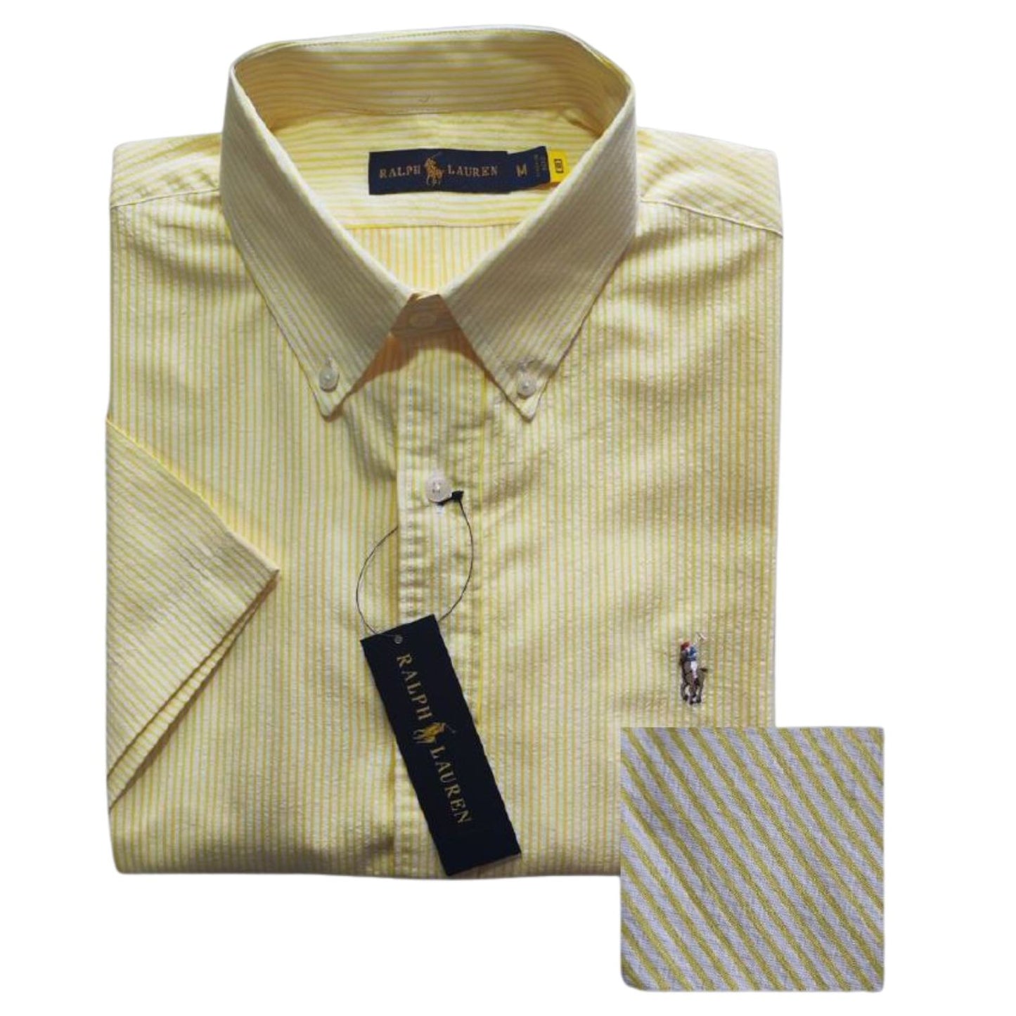 Camisa manga corta Polo Ralph Rayas Amarillas