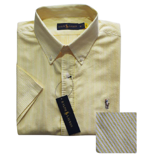Camisa manga corta Polo Ralph Rayas Amarillas