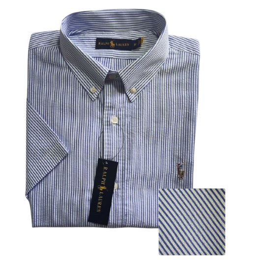 Camisa manga corta Polo Ralph Rayas Azul Oscuro