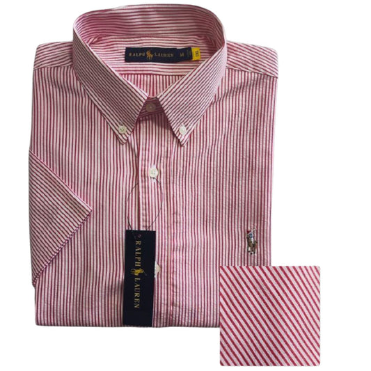 Camisa manga corta Polo Ralph Rayas Rojas