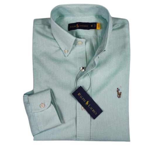 Camisa para Mujer manga larga Polo Ralph Lauren Azul Aguamarina