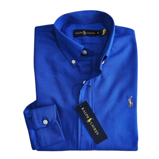 Camisa para Mujer manga larga Polo Ralph Lauren Azul Eléctrico