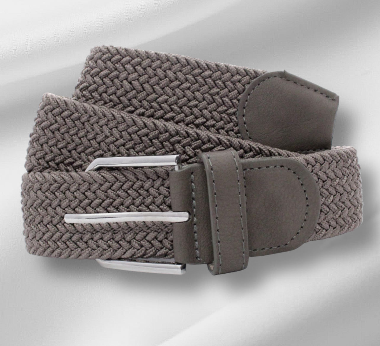 Cinturón trenzado Gris