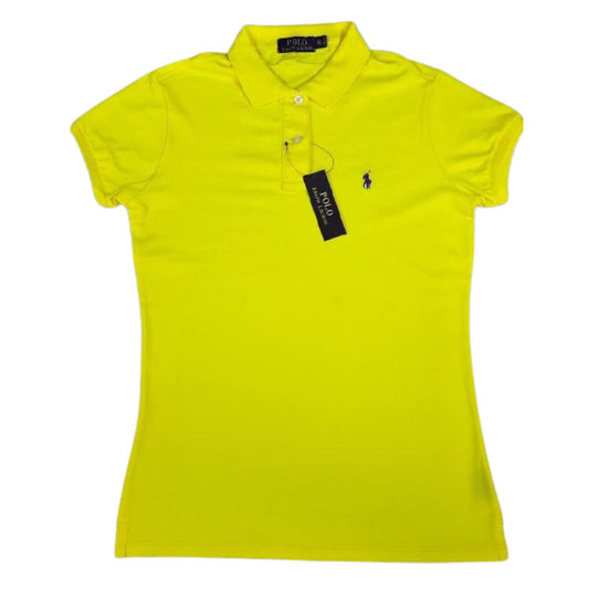 Camiseta Tipo Polo Mujer Manga Corta Amarilla Limón Polo Ralph Lauren
