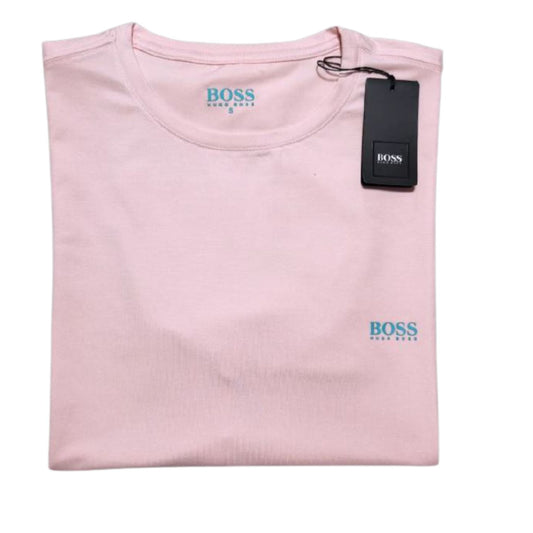 Camiseta T- Shirt cuello redondo manga corta color Rosa Hugo Boss