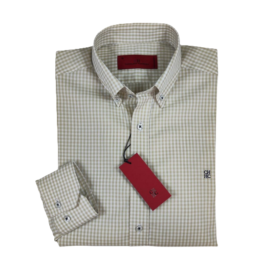 Camisa manga larga de Cuadros Carolina Herrera Negra