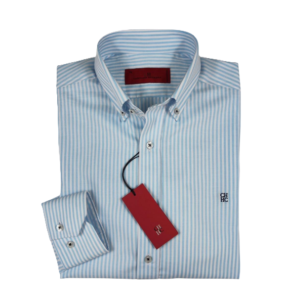 Camisa manga larga de Rayas Carolina Herrera Roja