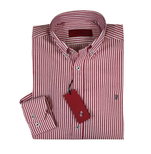 Camisa manga larga de Rayas Carolina Herrera Roja