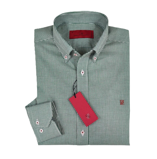 Camisa manga larga de Cuadros Carolina Herrera Verde
