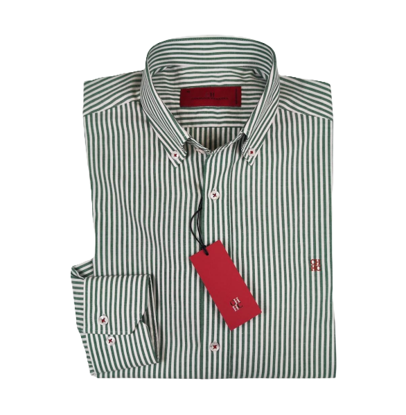 Camisa manga larga de Rayas Carolina Herrera Roja