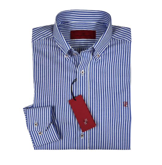 Camisa manga larga de Rayas Carolina Herrera Azul