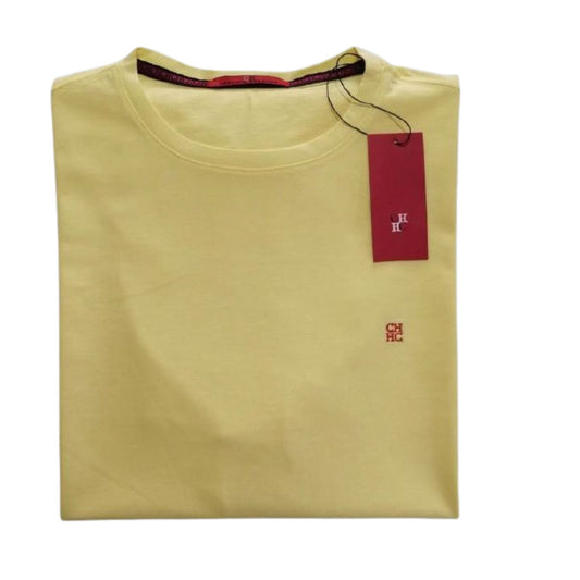 Camiseta T- Shirt cuello redondo manga corta color Amarillo Carolina Herrera