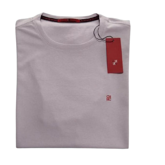 Camiseta T- Shirt cuello redondo manga corta color Lila Carolina Herrera