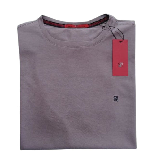 Camiseta T- Shirt cuello redondo manga corta color Malva Carolina Herrera