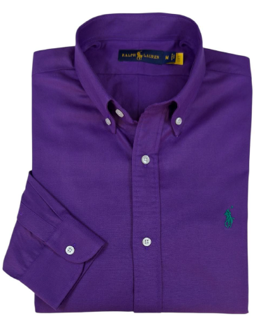 Camisa para Hombre manga larga Polo Ralph Lauren Púrpura