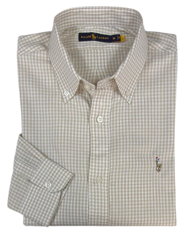 Camisa para Hombre manga larga Polo Ralph Lauren Cuadros Beige