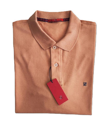 Camiseta tipo polo Carolina Herrera manga corta color Ladrillo