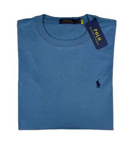 Camiseta T - Shirt cuello redondo manga corta Azul Saoke Ralph Lauren