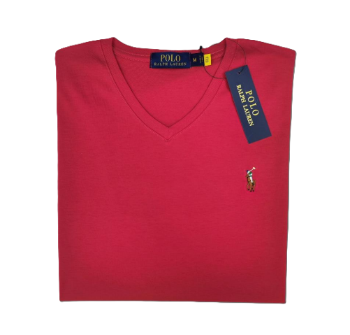 Camiseta T - Shirt cuello v manga corta Coral Ralph Lauren
