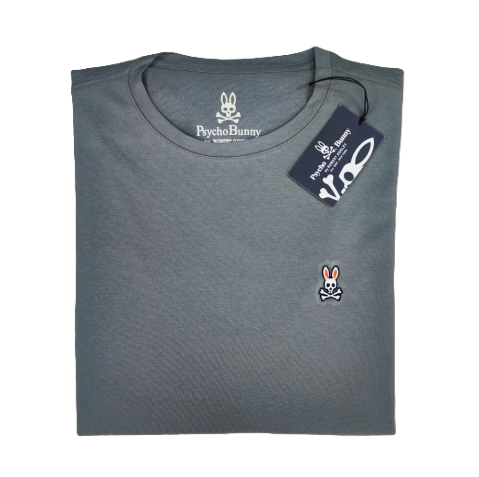 Camiseta T - Shirt cuello redondo manga corta Gris Psycho Bunny