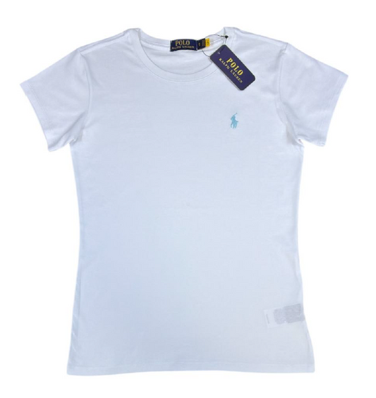Camiseta T - Shirt Mujer cuello redondo manga corta Blanca