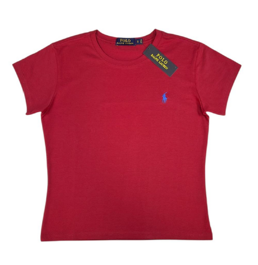 Camiseta T - Shirt Mujer cuello redondo manga corta Roja