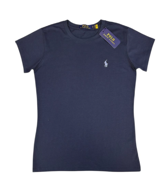 Camiseta T - Shirt Mujer cuello redondo manga corta Azul Oscuro