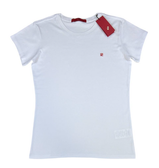 Camiseta T - Shirt Mujer cuello redondo manga corta Blanca CH