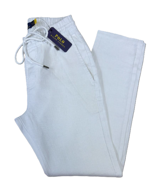 Pantalón lino regular fit Polo Ralph Lauren color Blanco