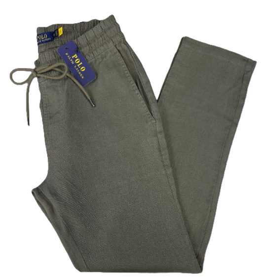 Pantalón lino regular fit Polo Ralph Lauren color Verde