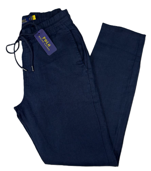 Pantalón lino regular fit Polo Ralph Lauren color Azul Navy