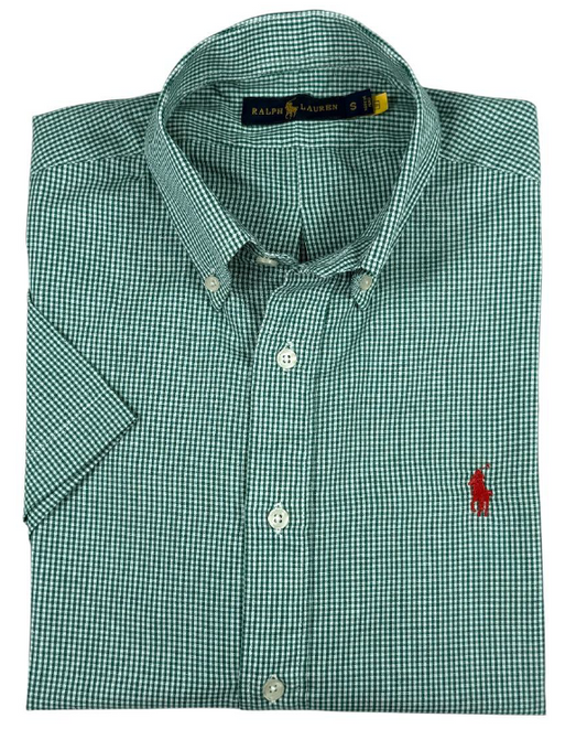 Camisa manga corta Polo Ralph Cuadros Verde