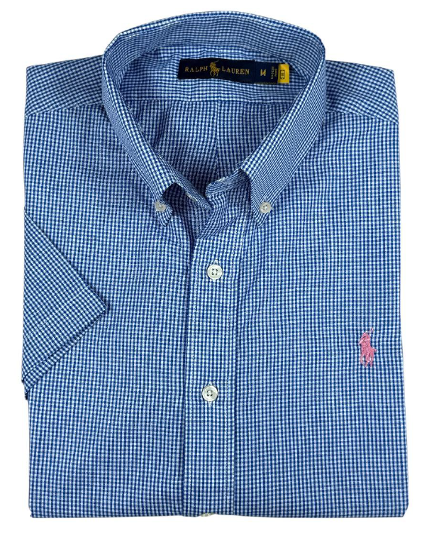 Camisa manga corta Polo Ralph Rayas Azul