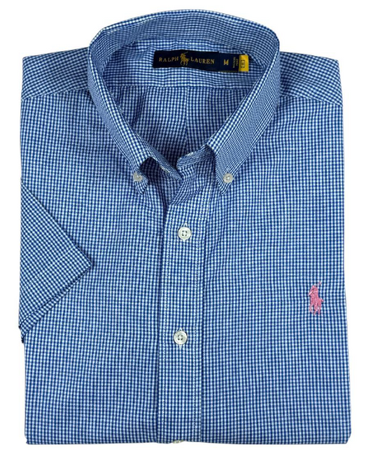 Camisa manga corta Polo Ralph Rayas Azul