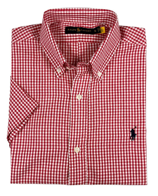 Camisa manga corta Polo Ralph Cuadros Rojo