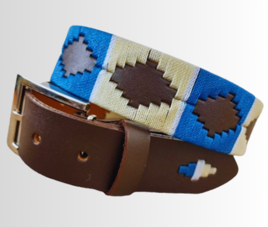 Cinturón en cuero con diseño en hilo encerado Merengo