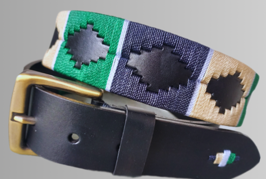 Cinturón en cuero con diseño en hilo encerado Eclipse