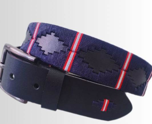 Cinturón en cuero con diseño en hilo encerado Aguila