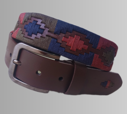 Cinturón en cuero con diseño en hilo encerado Onix