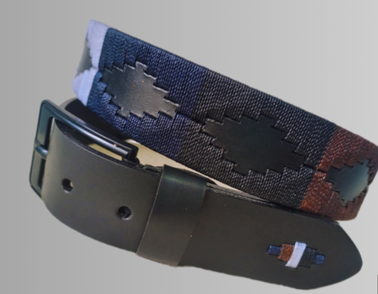 Cinturón en cuero con diseño en hilo encerado Coral