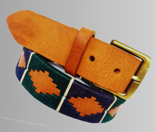 Cinturón en cuero con diseño en hilo encerado Imperio