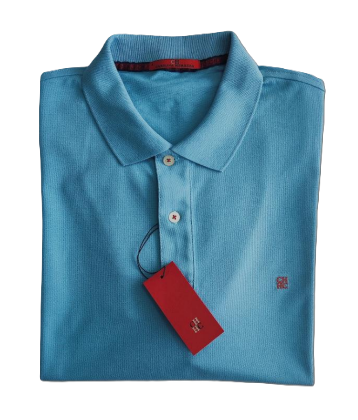 Camiseta tipo polo Carolina Herrera manga corta color Turquesa