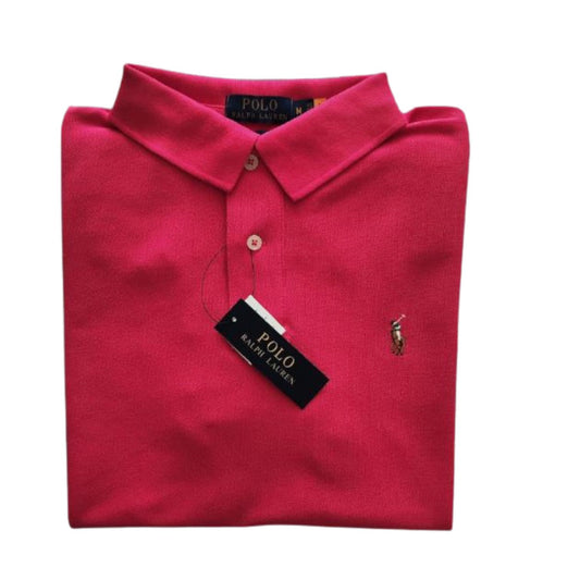 Camiseta tipo polo manga corta Polo Ralph Lauren color Coral