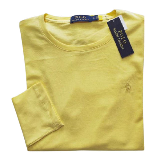 Camiseta T - Shirt cuello redondo manga larga Amarillo Ralph Lauren