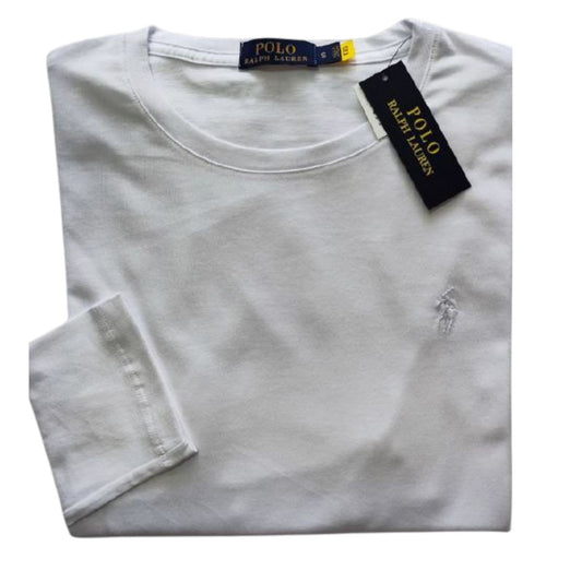 Camiseta T - Shirt cuello redondo manga larga Blanco Ralph Lauren