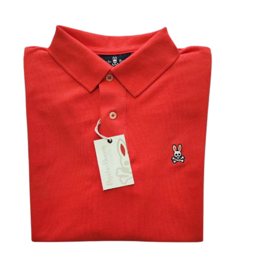 Camiseta tipo polo Psycho Bunny manga corta color Naranja