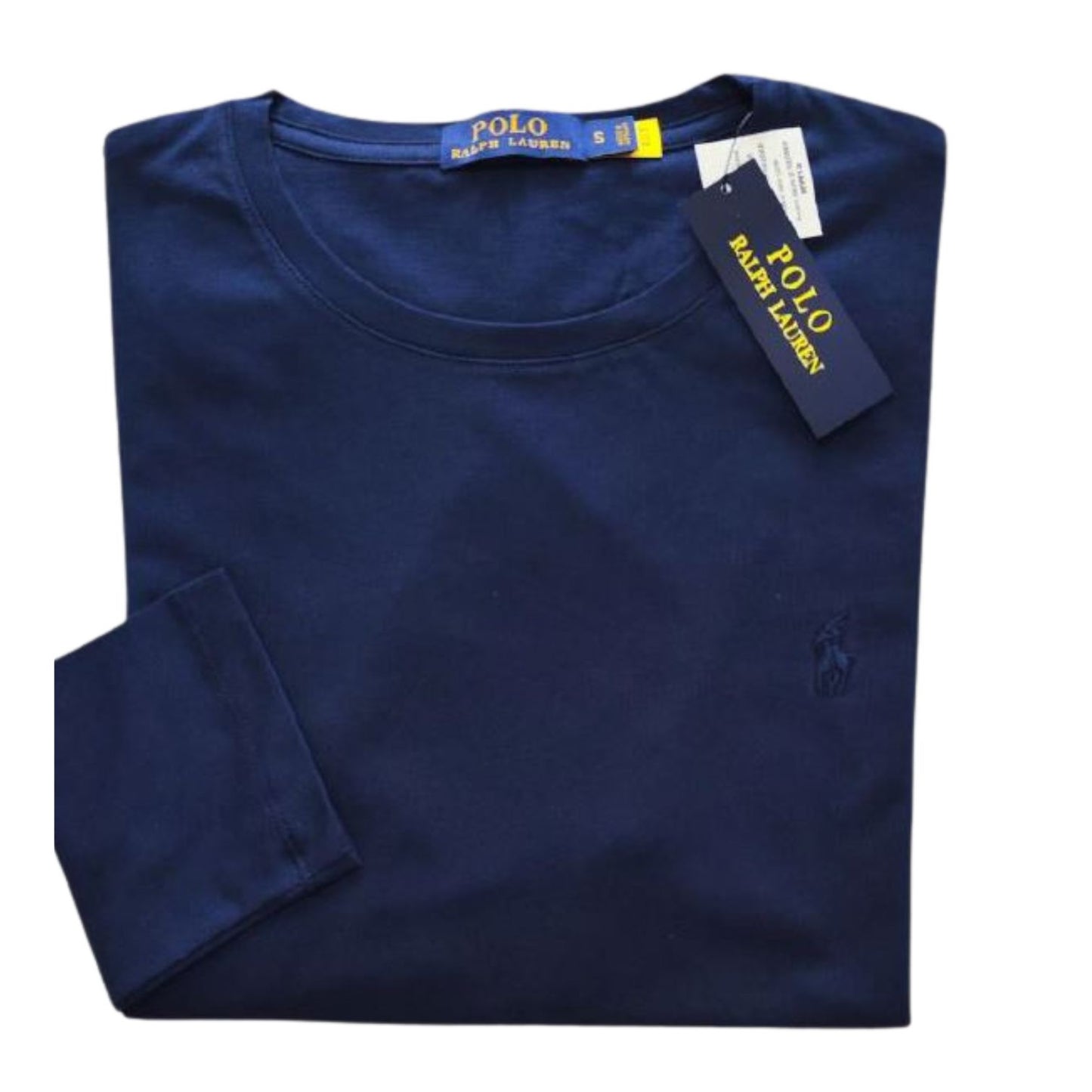 Camiseta T - Shirt cuello redondo manga larga Azul Navy Ralph Lauren